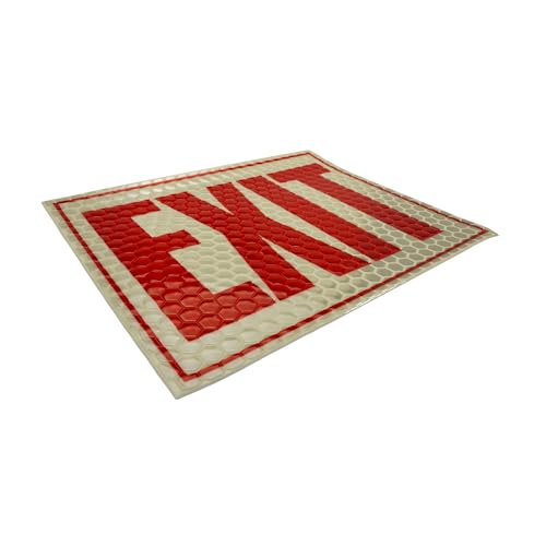 Cyalume Cyflect Glow in the Dark and Reflective Emergency Exit Sign, 8 Inches x 10 Inches, Adhesive Backing - Thumbnail 2