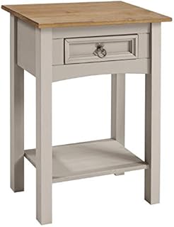 Mercers Furniture Trade Corona Grey Wax 1 Drawer Console Table