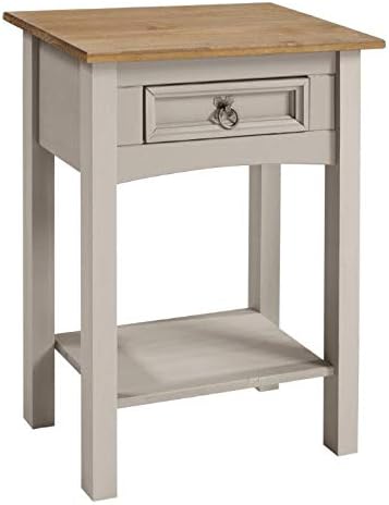 Mercers Furniture Trade Corona Grey Wax 1 Drawer Console Table