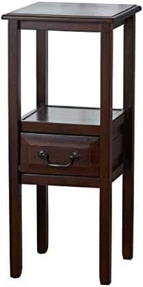 Christopher Knight Home Rivera Acacia Wood Accent Table, Brown Mahogany 13 in. x 13 in. x 30 in.