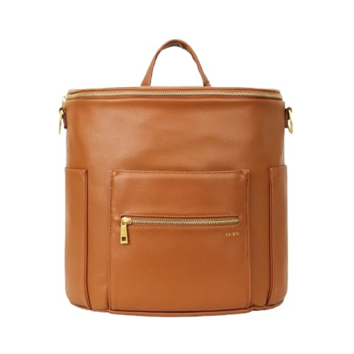 Image of FAWN DESIGN The Original Diaper Bag, Faux Leather Diaper Bag Backpack, Vegan Leather, Large Capacity Baby Bag for Mom