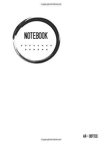 Dotted Notebook A4: Journal Notebook White, Cool Circle Design, Blank, Dot Grid Matrix, Large, , Soft Cover, Numbered Pages, No Bleed (A4 Dotted Notebook Journals)