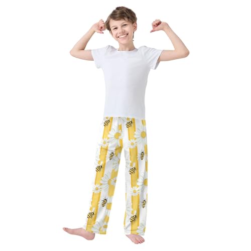 Pajama Bottoms, Pajamas Pant Daisy Flowers Lounge Wear Casual Bees Cartoon Sleep Long Pants Soft Pjs Sleepwear2