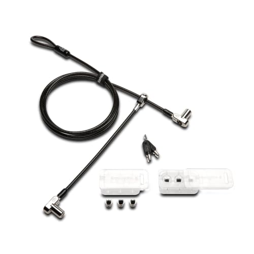 Kensington Lucchetto Universale 3 in 1 con Chiave e Doppia Serratura per una Sicurezza di Laptop, Docking Station o Monitor, Cavo da 1.8 m