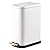 SYNCVIBE Slim Bathroom Trash Can with Soft Close Lid Stainless Steel Garbage Can Step Trash Bin with Removable Inner Bucket for Bedroom, Office, Kitchen (Matt White, 3.5 Gallons)