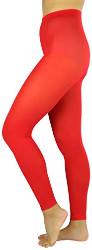 Image of ToBeInStyle Women's Opaque Ankle Long Nylon Footless Fun Tights Pantyhose