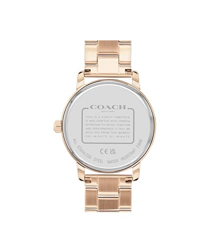 Coach GRAND 14504064 Women's Watch, Gold, gold, Modern