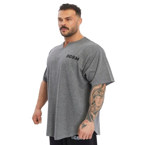 Men's Oversize T-Shirt | Bodybuilding, Cardio Rag Top Activewear Short Sleeve Tee2