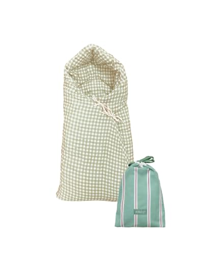 molis&co   Saco Capazo Bebe Invierno Universal   para Carrito, Cuna y Silla de Paseo   Manta Bebe Invierno   Saco: 70x42 de 100% Algodón (Oeko Tex 100)   TOG 6.5   Mint Tea