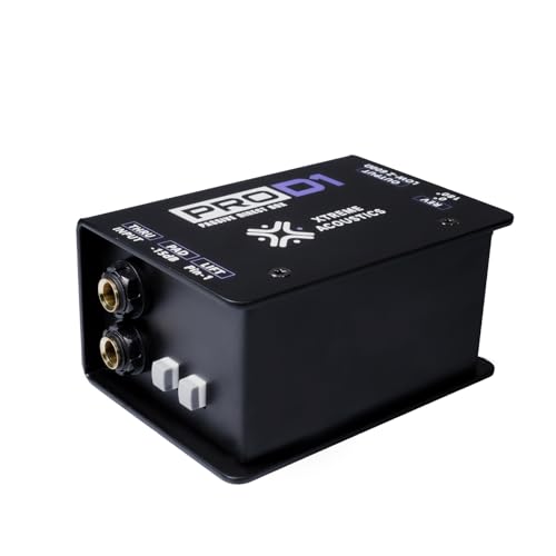 Image of Xtreme Acoustics Di1 Pro - Professional Audio Passive Mono Direct Box | 1 /4 inch Input | Balanced Xlr Output | Low Distortion | (black)