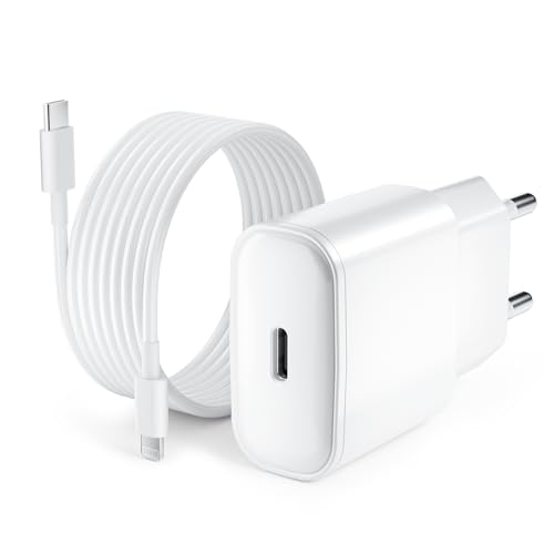 25W Cargador Carga Rapida para iPhone 14/14 Pro/14 Pro Max/13/13 Pro/13 Pro Max/12/12 Pro/12 PM/11/11 PM Cargador rápido USB C de para iPhone con Cable Lightning de 2M
