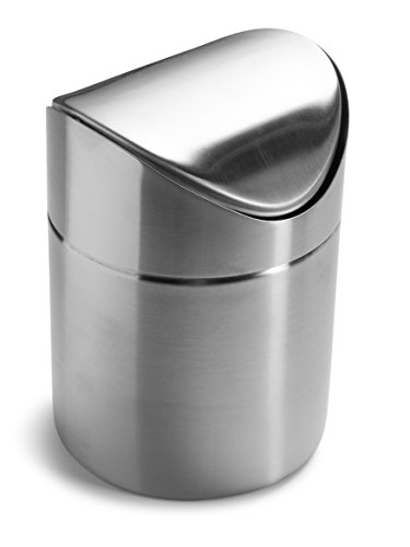 Estilo Mini Caneca de Basura de Acero Inoxidable 1.5 L miniatura 2