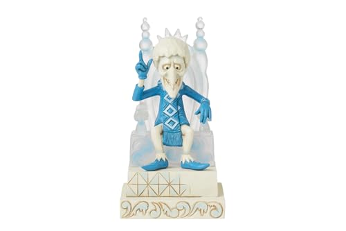 Enesco The Year Without a Santa Claus by Jim Shore Snow Miser Sitting on Throne Figurine- Stone Resin Hand Crafted Collectible Figurines Christmas Home Decor Statue, 6.5 Inch