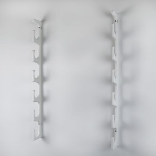 Made in USA Fishing Rod/Pole Holder Rack Organizers | Wall or Ceiling Mounted Fishing Rod Rack | Durable Marine Grade HDPE Plastic | Fishing Pole Holder Holds up to 12 + Stackable Storage - 2 Pack - Thumbnail 5