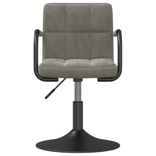Tabouret de bar velours gris réglable pour éliminer le mal de dos - 4