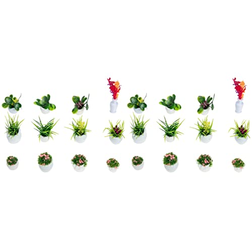 TOYANDONA Miniaturpflanzen 24 Topfdekoration Bonsai Dekoratives Simulation Dekoration für Schmuck Landschaftsmodell…