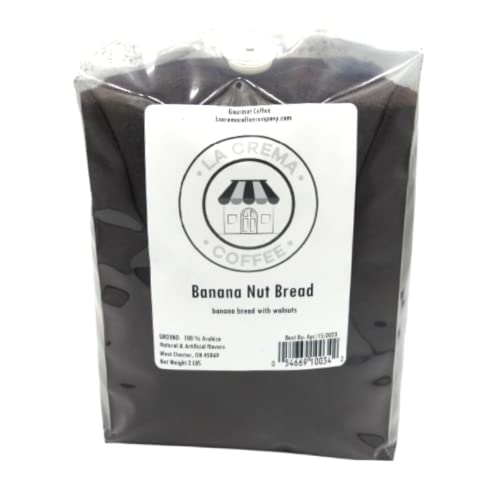 La Crema Coffee Banana Nut 2-Pound Package | Top Notch Quality Coffee | Allergen Free | Gluten Free | Sugar Free | Always Roasted Fresh to Order