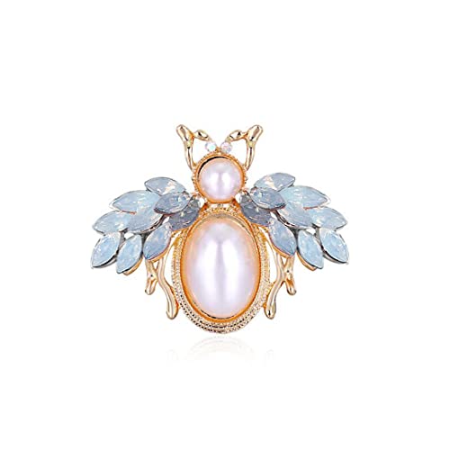 Insect Series Brooch water Pl Little Bee Brooch Crystal Pin Jewelry Gifts For Girl White