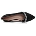 TN TANGNEST Womens Casual Flats Fashion Chain Pointed Toe Ballet Rhinestone Flat Comfort Slip On Dress Shoes Black 37(7)