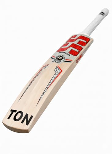Image of Cricket Bat, Professional Grade Willow, Red and Black Design, Size 06 (Red Bat)