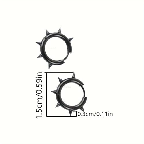 Image of Young & Forever Gift Stainless Steel Hoop Stud Earrings for Men and Boys
