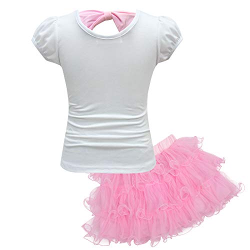 Image of Dressy Daisy Girls Unicorn Clothing Set (Cotton Tee Shirt with Tutu Skirt) Fancy Dress Up Clothes, Blue Pink Purple