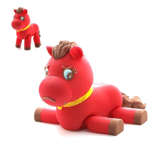 Estatua de caballo del año chino 2026, estatua de mascota de felpa de caballo, divertido adorno sonriente/llorando, decoración de caballos de felpa N