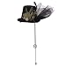BLESSUME Steampunk gótico Mini Sombrero de Copa Retro Mujer Sombrero Pinza para...