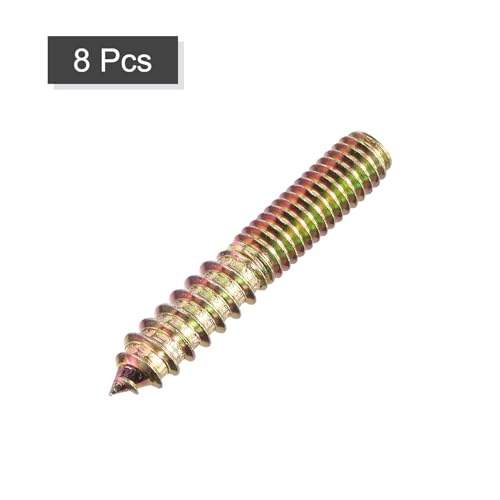 Image of uxcell 5 /16-18x2 Hanger Bolts, 8pcs Double Ended Screws Wood Dowel Screws for Furniture