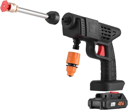 Image of Vruta (Double Battery) Car Washer High Pressure Gun Rechargeable 48V 12000mAh | Cordless Portable Wireless Pressure Washer Gun | Car Wash Bike Washing Cleaning with Adjustable Nozzle, Car Washing