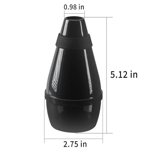 Lightweight Practice Trumpet Mute Silencer,Trumpet Straight Mute (Black)