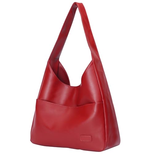 Image of Hobo Bags for Women, Vegan Leather Shoulder Handbag Tote Bag | Soft purse for teachers, office, college, travel, vacation& daily commute
