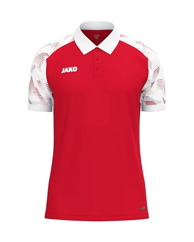 JAKO Unisex Poloshirt Sonic, rot/weiß, 4XL – Ansicht 1