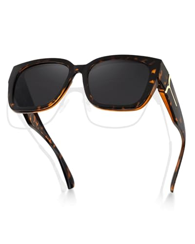 Meeloog Polarized Fit Over Glasses Sunglasses for Women...