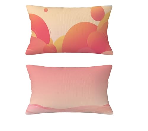 Cojines Sofa Rosa Funda Cojin 30x60cm Juego de 2 Cojines Otoño Impermeable Funda de Almohada Gradiente Cojin Terciopelo con Cremallera Invisible para Jardín Silla Camping Halloween Decorations md-878