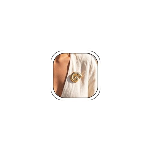 Broches dorées pour femme conque rétro et épingles vintage