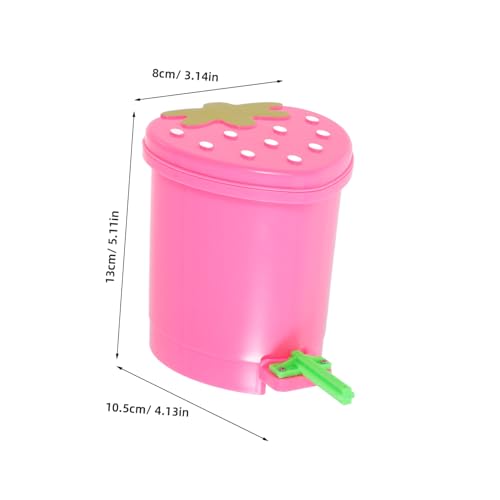 Caneca de Basura de Plástico con Forma de Fresa Rosa miniatura 2