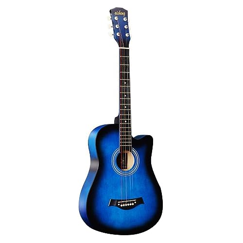 38 ''tTCY̑l6Cutaway Folk AcousticM^[̊wSҁiubNj yDƂ̂߂ (Color : Blue)