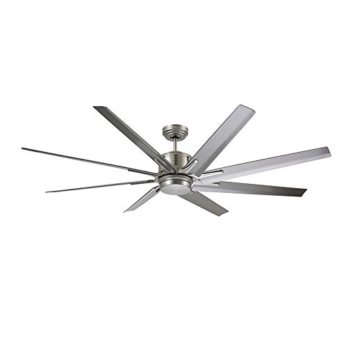 Luminance Kathy Ireland Home Aira Eco Led 72 Inch Ceiling Fan | Large Indoor/Outdoor Fixture With Integrated Lighting | Modern 8 Blade Design With 6-Speed Wall Control | Damp Rated, Platinum #TOP1