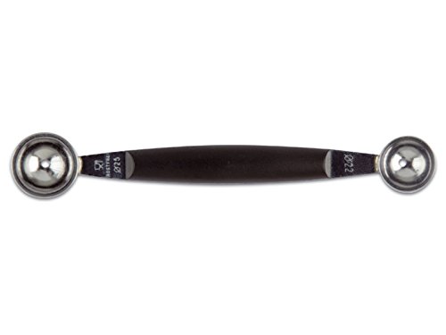 Scavino tondo doppio Isa mm 22-30 in acciaio inox e manico in nylon nero