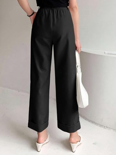 Image of KOTTY Women's Cotton Blend Cross Pocket Solid Trousers