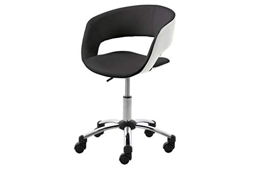 AC Design Furniture Bürostuhl Jack, B: 56 x T:54 x H: 87 cm, PU, Schwarz