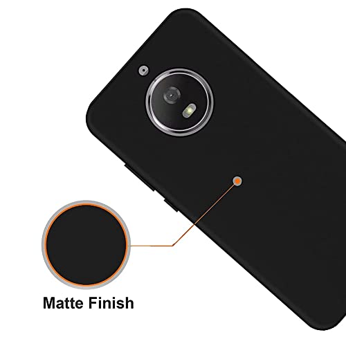 Image of Mobile Back Cover Case for Moto G5S (Silicone Case|CameraProtection|Black SC1510)