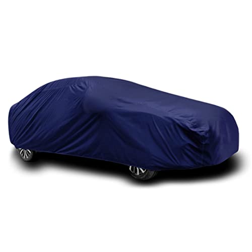 Image of AUCTIMO Maruti Suzuki Ciaz Car Cover Waterproof /Car Cover Ciaz Waterproof /Ciaz Car Cover with Triple Stitched Fully Elastic Ultra Surface Body Protection (Navy Look)