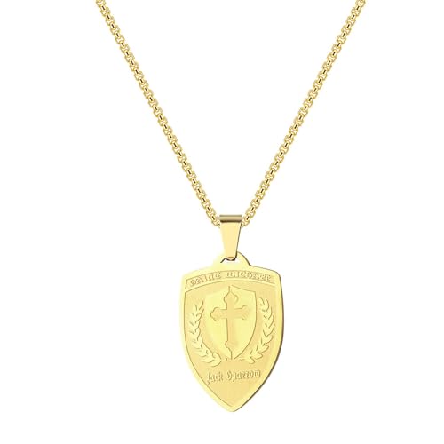 Collier Saint Michel médaille archange écusson orthodoxe finition de qualité