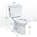 TOTO Drake Transitional Two-Piece Elongated 1.28 GPF Universal Height TORNADO FLUSH Toilet with CEFIONTECT, Cotton White - CST786CEFG#01