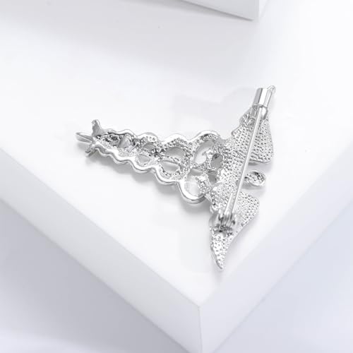 Image of Nurses'day Gift Medical Symbol Caduceus RN Nursing Brooch Pin Badg Medicine Snake Caduceus Nursing Pin for Therapeutist Rhinestone Wing Lapel Pin for Registered Nurse Doctor Rod Of Asclepius Emergency Brooch Jewelry