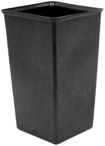 Sturdy Essentials WITT Industries 13R Plastic 13 Gallon Rigid Waste Liner, Replacement for Waste Watcher Trash Cans, Square, 11" Width x 11" Depth x 20" Height, Black
