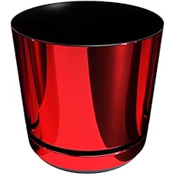 Maceta Grande Ikea KORAD La Maceta de la Serie Dekor con Plato Adaptado para Interiores - Medida 18 cm - Modelo 083 - Rojo Brillante; Fabricado en plástico, Maceta Decorativa con Orificios de Drenaje
