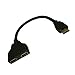Produktbild 1080P HDMI-Schalter, Stecker auf 2 HDMI-Buchse, 1 Eingang, 2 Ausgänge, Splitter, Schwarz, Kabel, Adapter, Konverter